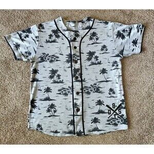 8th Dstrkt Shirt Men's XL Gray Tropical Short Sleeve